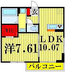 Claire10 1LDKの間取図画像