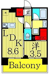 シーズンフラッツ町屋 1LDKの間取図画像
