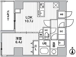 仮)Weave Base -Ueno North 1LDKの間取図画像