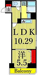 グレースヒル 1LDKの間取図画像