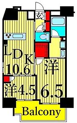 ParkAxis台東根岸 2LDKの間取図画像