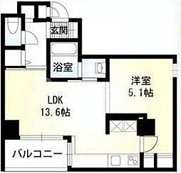 K2-COURT 1LDKの間取図画像
