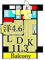 COMFORIA町屋2階14.3万円