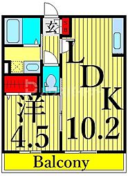 アピテ・K千束 1LDKの間取図画像