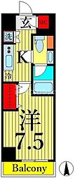 MAKESDESIGN町屋 1Kの間取図画像