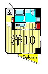 レアシス西日暮里 1DKの間取図画像