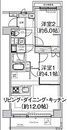エルフォルテ東日暮里 2LDKの間取図画像