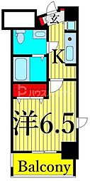 カスタリア三ノ輪 1Kの間取図画像
