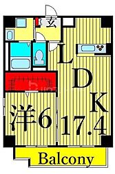 COMFORTRESIDENCENIPPORI 1LDKの間取図画像
