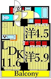 ONE ROOF RESIDENCE NISHINIPPORI 2LDKの間取図画像