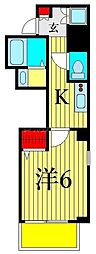 ナチュールエム 1Kの間取図画像