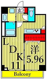 グレースヒル 1LDKの間取図画像