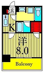 クレア田端プレミアレジデンス 1Kの間取図画像