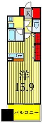 ロイヤルパークスシーサー南千住 ワンルームの間取図画像