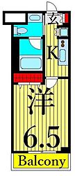 プレール・ドゥーク東京イースト4リバーサイド 1Kの間取図画像