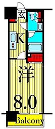 ルフォンプログレ上野入谷フロント 1Kの間取図画像