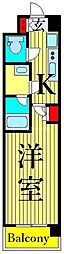 スプランディッド南千住 1Kの間取図画像