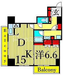 ステイシス町屋 1LDKの間取図画像