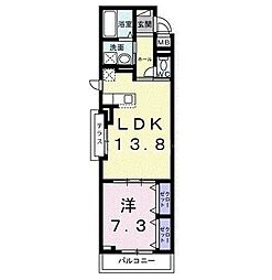 リッシュ メゾン 1LDKの間取図画像