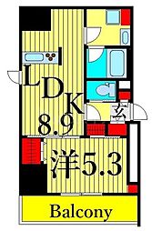 ディームス入谷2 1LDKの間取図画像