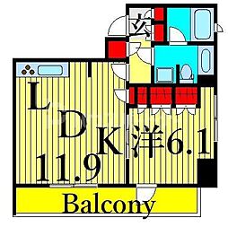 ステイシス町屋 1LDKの間取図画像