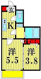 GRANPASEO舎人 2Kの間取図画像