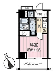 LEONCOMFORT西新橋 1Kの間取図画像