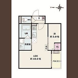 間取図画像 1LDK