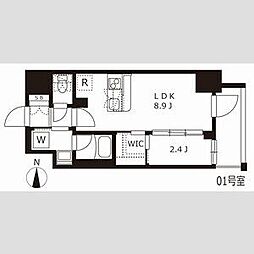ハーモニーレジデンス名古屋EAST 1LDKの間取図画像