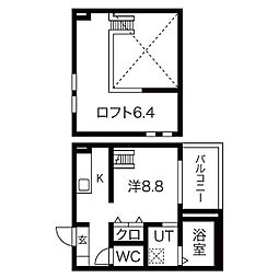 チェリー 1SKの間取図画像