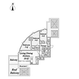 WESTIN上前津 3LDKの間取図画像