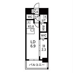 メイクスアート名古屋城西 1LDKの間取図画像