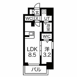 ファステート栄セントラル 1LDKの間取図画像