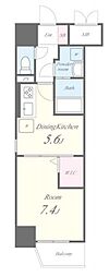 GRANPARKTOWER 1DKの間取図画像