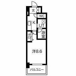 PURERESIDENCE名駅南 1Kの間取図画像
