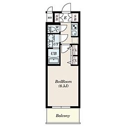 S-RESIDENCE名駅West 1Kの間取図画像