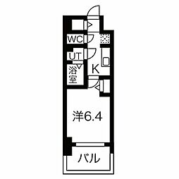 メイクス名駅南2 1Kの間取図画像