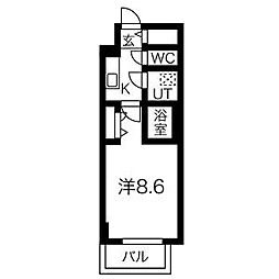 ファステート名古屋駅前アルティス 1Kの間取図画像