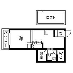 シエロビスタ 1SKの間取図画像