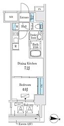 L&Cレジデンス鶴舞公園 1DKの間取図画像
