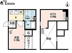 コンフォート鈍池 1Kの間取図画像