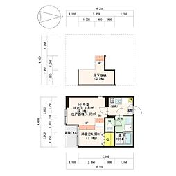 さくらハイツ 1DKの間取図画像