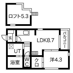 セレジェイラ 1LDKの間取図画像