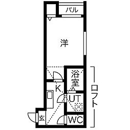 aletta本陣 1SKの間取図画像