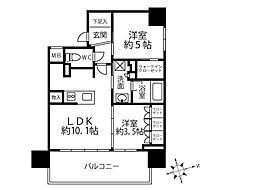 クリオラベルヴィ名古屋花の木 2LDKの間取図画像