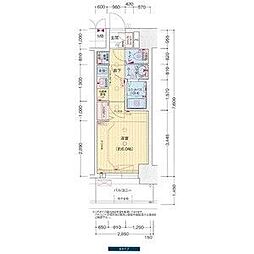 名古屋市西区那古野2丁目マンション 1Kの間取図画像