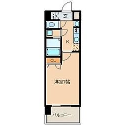 UURコート名古屋名駅 1Kの間取図画像