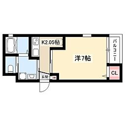 ESPRE中村公園 1Kの間取図画像