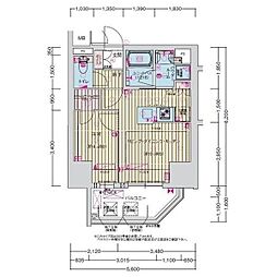 名古屋市西区幅下2丁目マンション 1LDKの間取図画像
