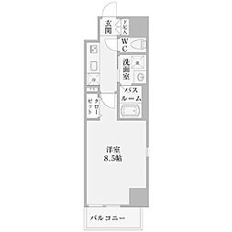 プランドール那古野 1Kの間取図画像